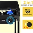 thumbnail image 6 of SPECSTAR Double Burner Propane Camping Stove, Dual Propane with Windscreen and Detachable Legs Stand, Max. 150000 BTU/Hr, 6 of 8