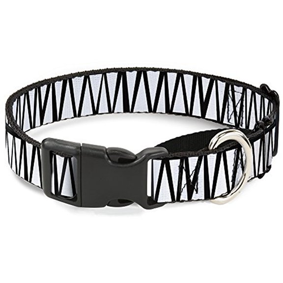 Buckle-Down Zig Zag Doodle Black White Martingale Dog Collar