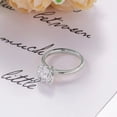 thumbnail image 3 of solitaire jewels 2.5CT Tulip Setting Round Moissanite Engagement Ring For Women, 10K White Gold, 3 of 10