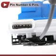 thumbnail image 4 of Actuador de bloqueo de puerta de potencia Unique Bargains para Kia Rio 2012-2017, ensamblaje del actuador de pestillo de la puerta del lado del pasajero delantero con cable No.813211W040, 4 of 8