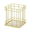 thumbnail image 1 of Advancent Portalápices de Metal, organizador de almacenamiento para dormitorio de oficina, escritorio, papelería hueca, Control remoto, cesta Almacenamiento y organización del hogar Oro 4, 1 of 6