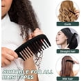 thumbnail image 5 of 1 peine de dientes anchos, peine para rizos, peine para cabello rizado, peine de peinado resistente al calor y antiestático, fibra de carbono antiestática profesional para cabello rizado mojado con agarre adecuado Sincero Electrónica, 5 of 5