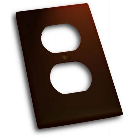 Single Receptacle Switch Plate, Venetian Bronze