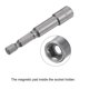 thumbnail image 5 of Juego de brocas magnéticas de destornillador de tuerca hexagonal de cambio rápido de 1/4" Uxcell 6/8/10/12/14/17mm, CR-V, 5 of 5