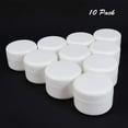 thumbnail image 4 of 10 Packs 3.4oz Plastic Cosmetic Jars with Inner Liner and Dome Lids Spoons and Labels for Cream Scrub Lip Balm Lotion Storage, 4 of 6