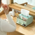 thumbnail image 5 of Multifunctional Rectangular Tissue Holder Cover Case Facial Tissue Paper Box Napkins Dispenser Container Stylish Remote Control Desk Storage for Living Room Bedroom Dressers Home Office, 5 of 6