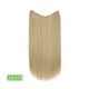 thumbnail image 1 of Xiao Hua Extensiones de cabello liso de una pieza, peluca de 16 pulgadas de largo con diseño de hilo invisible, adecuada para cabello rizado o liso, peluca de peinado multifuncional, beige, 1 pieza, 1 of 5