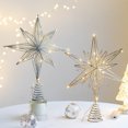 thumbnail image 2 of Adornos de estrella con cadena de luces LED para árbol de Navidad, decoración de fiesta en casa, Festival, fiesta de año nuevo, 30cm, 2 of 4