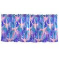 thumbnail image 7 of Yayeee Kitchen Curtains Tier Set of 2 Light Filtering 57"x36" Over Sink Window Panels, Pink Starfish Pattern, 7 of 7