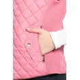 thumbnail image 4 of NE PEOPLE Women’s Quilted Vest – Lightweight Sleeveless Full Zip Up Casual Stand Collar Padding Gilet Jacket with Pockets NEWV40 New Pink M, 4 of 7