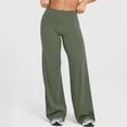 thumbnail image 2 of Leggings de entrenamiento for mujer, pantalones de Yoga sin costuras, de pierna ancha, acampanados, de cintura alta, suaves, sin costura frontal, gimnasio, Control de barriga, 2 of 5