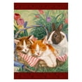 thumbnail image 1 of Toland Home Garden Too Cuddly 12.5 x 18 Inch Decorative Spring Flower Kitty Cat Bunny Rabbit Basket Garden Flag, 1 of 1