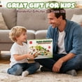thumbnail image 5 of Train Set, Wooden Train Set for Kids, Train Toys for Toddlers, Toy Train with Train Tracks, Wooden Farm Toys for Kids 2 3 4 5+ Years Old, Great Gift for Boys Girls - Compatible with Other Brands, 5 of 8