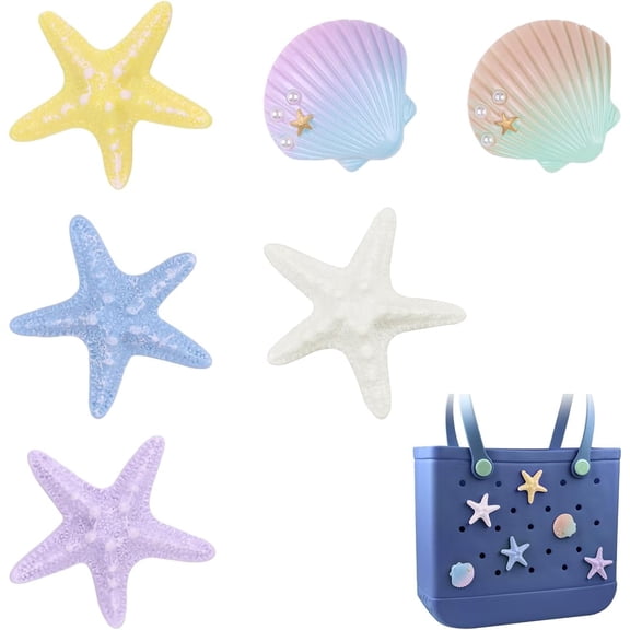 Charms for Bogg Bag - Simple Modern Beach Bag Charms - Simply Southern Beach Tote Accessories, Decorative Insert for Rubber Beach Bag with Holes, Gift for Women & Girls & Ocean Party