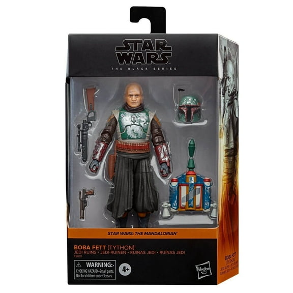 Star Wars: The Black Series Boba Fett (Tython) Jedi Ruins Action Figure Kids Toy for Boys & Girls Ages 4 5 6 7 8 and Up (NON-MINT PACKAGE)