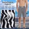 thumbnail image 4 of Traje de Baño para Hombre Scotamalone de Secado Rápido de Nylon Negro y Blanco, 4 of 6