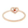 thumbnail image 3 of KIRAN FINE JEWEL Round Red Garnet Heart Promise Ring Rose Gold Plated 925 Silver Wedding Women Gemstone Statement Jewelry Gift For Her, 3 of 5