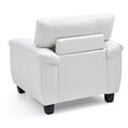 thumbnail image 4 of Passion Furniture Gallant White Upholstered Accent Chair, 4 of 5
