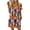 Orange, variant on Women's Floral Print V-Neck Short Sleeve Casual Pullover Dress with Pocket, Summer Dress Comfortable Loose Fit, Fashionable Ladies Clothing,Light Blue,L