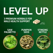 Saw Palmetto for Men - 3X Strength Prostate Health Supplements for Natural Mens Urinary Health Support - with Stinging Nettle and Pumpkin Seed Extract - Prostate & Hair Health Support - 120 Capsules