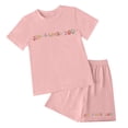 thumbnail image 4 of newwalpole Girl's 2 Piece Outfits Cherry Bow Graphic Tee Shirt and Shorts Set Cute Summer Outfits Pink for Size 5-6 Years, 4 of 4