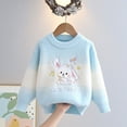 thumbnail image 2 of CheerKidz Boys and Girls' Loose Knit Sweaters Kids Round Neck Long Sleeve Slouchy Warm Cute Fashion Pullover Tops Half High Neck 2-11 Years(Light Blue#3,6 Years), 2 of 6