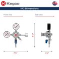 thumbnail image 2 of Regulador para cerveza de barril Kegco KC LH-542 Premium Pro Series, 2 of 9