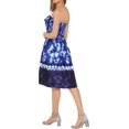 thumbnail image 2 of HAPPY BAY Women's Boho Beach Smocked Mini Swing Dress Tube Top Strapless Dresses for Women One Size Cobalt, Tie Dye, 2 of 3
