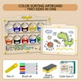 thumbnail image 4 of Puntoco Tablero de dibujo magnético para niños, rompecabezas de bolas de colores magnéticos de doble cara 2 en 1, juguete de clasificación de colores, 4 of 5