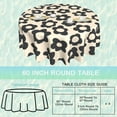 thumbnail image 2 of Vintage Groovy Flowers 60 inch Round Tablecloth,Black Daisy Circle Table Cover Stain Resistance Water Repellent Wrinkle-Free Table Cloth for Home Kitchen Dining Party Patio Indoor Outdoor, 2 of 6