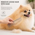 thumbnail image 6 of Dog Grooming Comb Metal Dog Combs with Rounded Ends Stainless Steel Teeth Grooming Tool for Pets 4  Pcs, 6 of 6