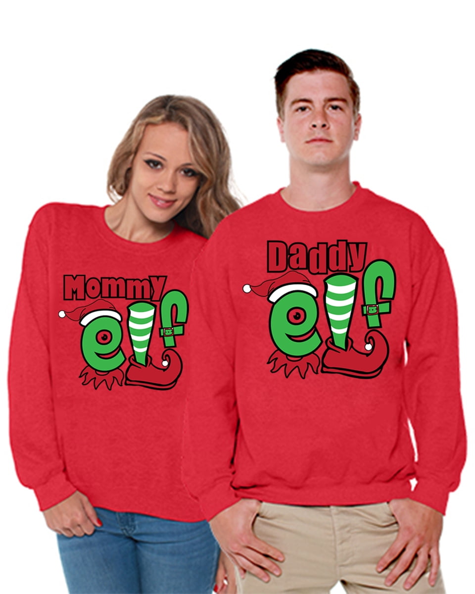 his and her matching ugly christmas sweaters