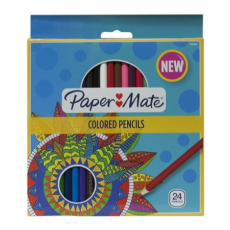 Paper Mate Pre-Sharpened Wood Colored Pencils, Break-Resistant, Assorted, Pack of