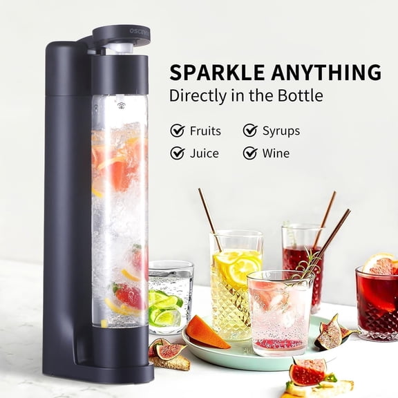 Sparkling Water Soda Maker with 2 Bottles for Home Beverage Dispenser