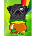 thumbnail image 1 of Carolines Treasures BB2007CHF Black Pug St. Patricks Day Canvas House Flag, 1 of 4