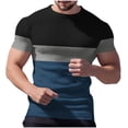thumbnail image 5 of Bxsruta Men'S Loose Fit Elastic Print T-Shirt with Round Neck and Short Sleeve for Casual Spring and Summer Wear, 5XL, 5 of 7