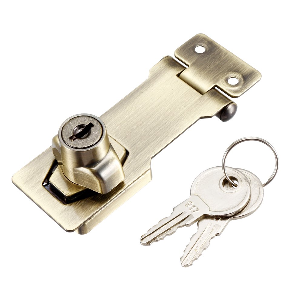 Keyed Hasp Lock 94mm Twist Knob Keyed Locking Hasp for Door