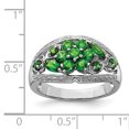 thumbnail image 2 of 925 Sterling Silver Rhodium Chrome Diopside Ring, 2 of 2
