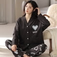 thumbnail image 2 of Pijamas de mujer de primavera y otoño de algodón de manga larga pijamas de primavera y otoño para mujer ropa de casa fina y transpirable de moda se puede usar al aire libre traje, 2 of 5
