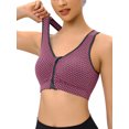 thumbnail image 1 of FUTATA Women's Front Zipper Sports Bras High Impact Support Padded Racerback Yoga Running Gym Workout Bras Tops,Size S-2XL, 1 of 6