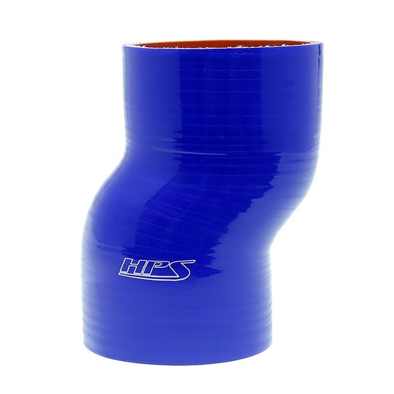 HPS 3" ID , 6" Long High Temp 4-ply Reinforced Silicone Offset Coupler Hose Blue (76mm ID , 152mm Length)
