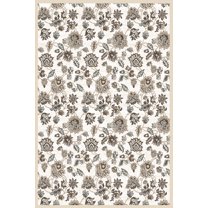Radici Usa Pisa Area Rug 3475 Bone Vines Leaves 2' 2" x 7' 7" Rectangle