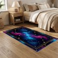 thumbnail image 2 of ODIKA 5'x7' Ultra-Soft Area Rug, Themed Deep Nebula Burst Scattered Constellation Starry None Washable, Bare feet friendly, Silk-Touch for Bedroom Home office, 2 of 7