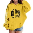 thumbnail image 2 of Tfken Toddler Teen Girls Sweatshirt Casual Comfortable Hoodies Rugby Print Long Sleeve Yellow Tops Size 12-18 Months, 2 of 4