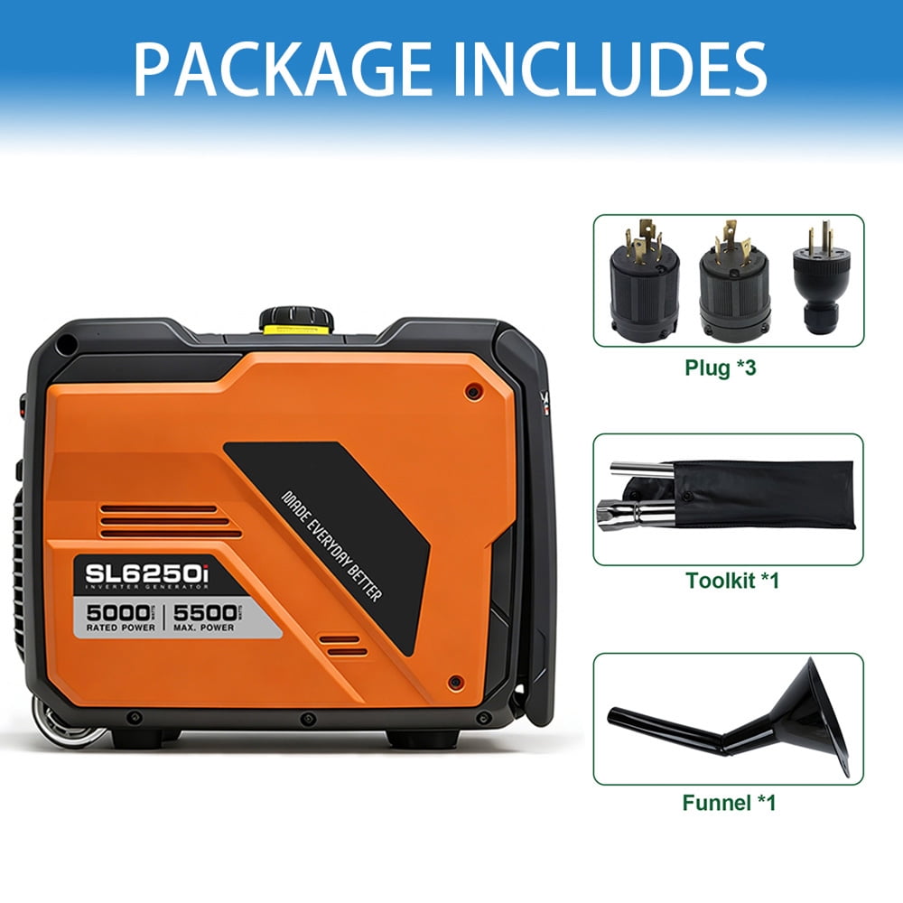 EchoNexus 5000W Lighweight Portable Power Station,Quiet Portable Inverter Generators for Home Use,Outdoor Camping,Emergencies,Rv And Home Essentials