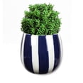 thumbnail image 3 of Blue And White Striped Wall Planter, 3 of 3