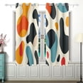thumbnail image 2 of Teardrip Oval Curtains Black Out 63 Inch Length Curtains for Sliding Glass Doors Bedroom Living Room 2 Panels Set, 2 of 5