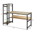 thumbnail image 2 of Costway Multi-Functional Computer Desk with 4-tier Storage shelves Natural, 2 of 10
