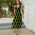 thumbnail image 3 of National Flag Jamaica Dress Fashion Boho Beach Long Dresses Female Party Printed Maxi Dress, 3 of 9