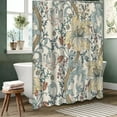 thumbnail image 3 of LALILO Yellow Green Waterproof Shower Curtain,Colorful Floral Greeting Invitations Fairy Garden Flower Shower Curtains for Bathroom with 12 Hooks,72x72 Inch, 3 of 6